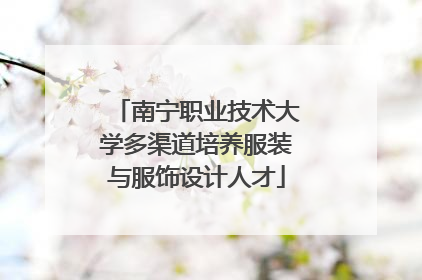 南宁职业技术大学多渠道培养服装与服饰设计人才