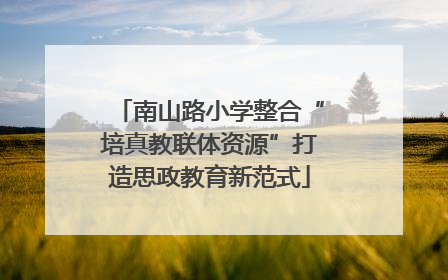 南山路小学整合“培真教联体资源”打造思政教育新范式