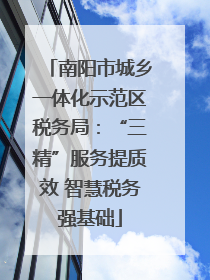 南阳市城乡一体化示范区税务局：“三精”服务提质效 智慧税务强基础