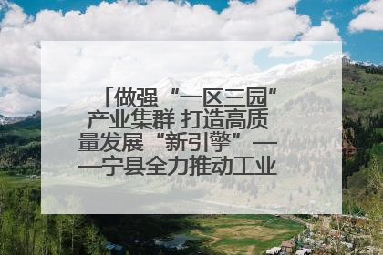 做强“一区三园”产业集群 打造高质量发展“新引擎”——宁县全力推动工业经济提质增效