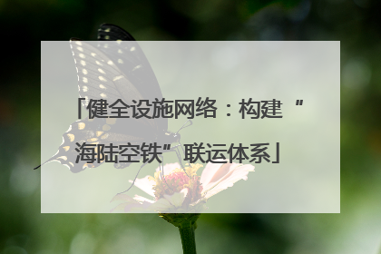 健全设施网络：构建“海陆空铁”联运体系