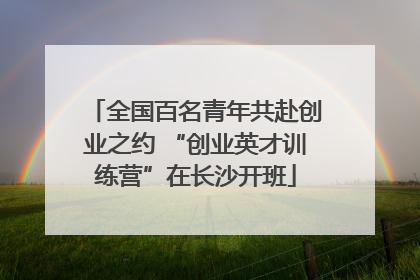 全国百名青年共赴创业之约 “创业英才训练营”在长沙开班