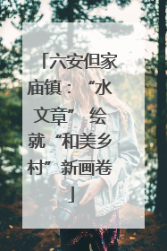 六安但家庙镇：“水文章” 绘就“和美乡村”新画卷