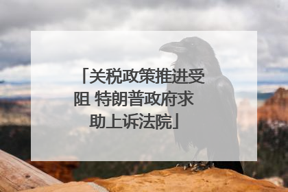 关税政策推进受阻 特朗普政府求助上诉法院