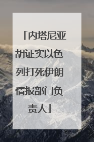 内塔尼亚胡证实以色列打死伊朗情报部门负责人