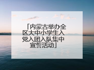 内蒙古举办全区大中小学生入党入团入队集中宣誓活动
