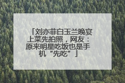 刘亦菲白玉兰晚宴上菜先拍照，网友：原来明星吃饭也是手机“先吃”