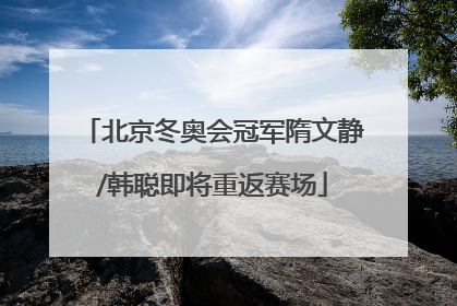 北京冬奥会冠军隋文静/韩聪即将重返赛场
