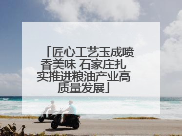 匠心工艺玉成喷香美味 石家庄扎实推进粮油产业高质量发展