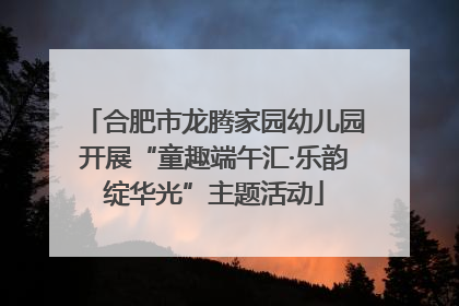合肥市龙腾家园幼儿园开展“童趣端午汇·乐韵绽华光”主题活动