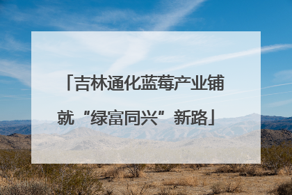 吉林通化蓝莓产业铺就“绿富同兴”新路