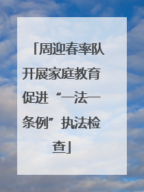 周迎春率队开展家庭教育促进“一法一条例”执法检查