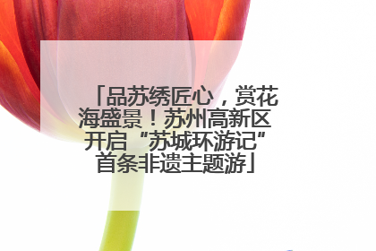 品苏绣匠心，赏花海盛景！苏州高新区开启“苏城环游记”首条非遗主题游