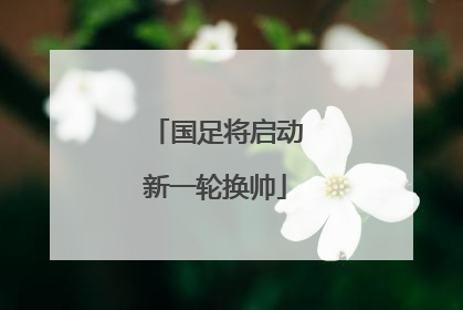 国足将启动新一轮换帅