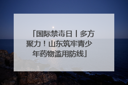 国际禁毒日丨多方聚力！山东筑牢青少年药物滥用防线