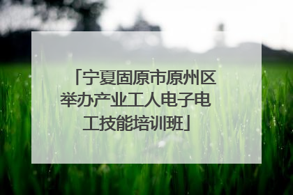 宁夏固原市原州区举办产业工人电子电工技能培训班