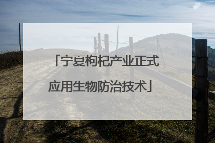 宁夏枸杞产业正式应用生物防治技术
