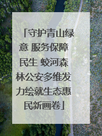 守护青山绿意 服务保障民生 蛟河森林公安多维发力绘就生态惠民新画卷