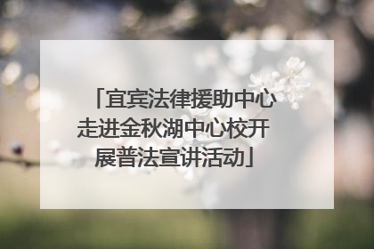 宜宾法律援助中心走进金秋湖中心校开展普法宣讲活动