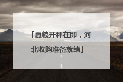 夏粮开秤在即，河北收购准备就绪