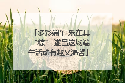 多彩端午 乐在其“粽” 遂昌这场端午活动有趣又温馨