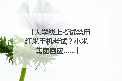 大学线上考试禁用红米手机考试？小米集团回应……