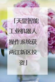 天罡智能工业机器人操作系统获两江新区投资