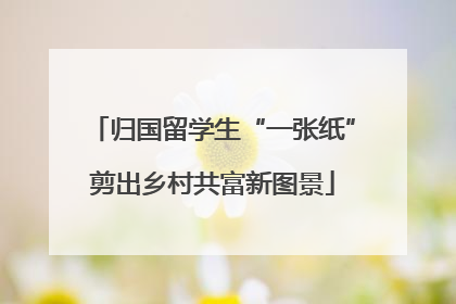 归国留学生“一张纸”剪出乡村共富新图景
