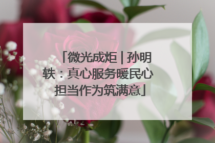 微光成炬 | 孙明轶：真心服务暖民心 担当作为筑满意