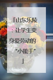 山东乐陵：让学生变身爱劳动的“小能手”