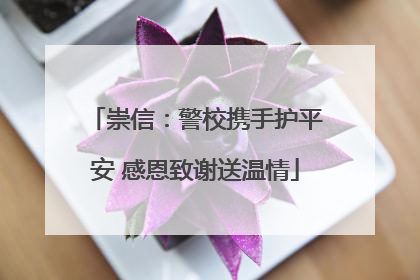 崇信：警校携手护平安 感恩致谢送温情