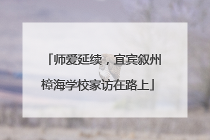 师爱延续，宜宾叙州樟海学校家访在路上