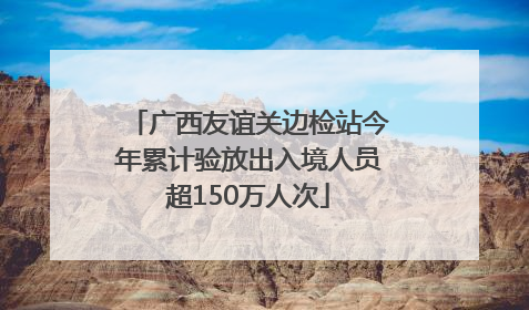广西友谊关边检站今年累计验放出入境人员超150万人次