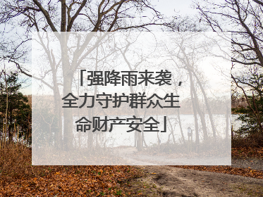 强降雨来袭，全力守护群众生命财产安全