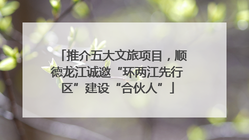 推介五大文旅项目，顺德龙江诚邀“环两江先行区”建设“合伙人”