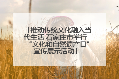 推动传统文化融入当代生活 石家庄市举行“文化和自然遗产日”宣传展示活动
