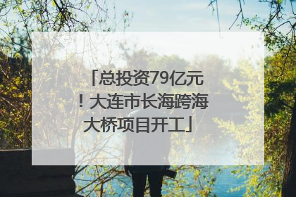 总投资79亿元！大连市长海跨海大桥项目开工