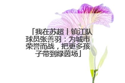 我在苏超丨镇江队球员张善羽：为城市荣誉而战，把更多孩子带到绿茵场
