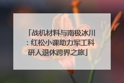 战机材料与南极冰川：红松小课助力军工科研人退休跨界之旅