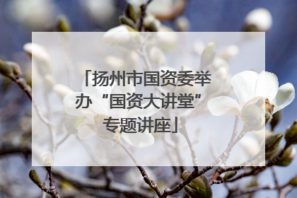 扬州市国资委举办“国资大讲堂” 专题讲座