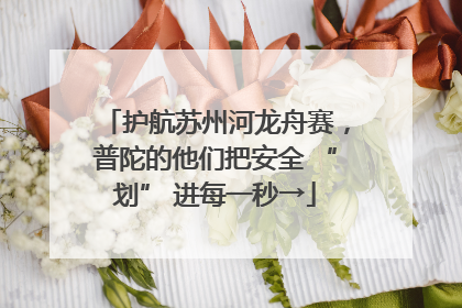 护航苏州河龙舟赛，普陀的他们把安全 “划” 进每一秒→