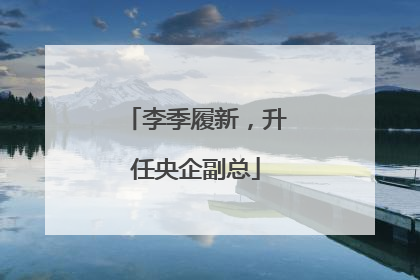李季履新，升任央企副总