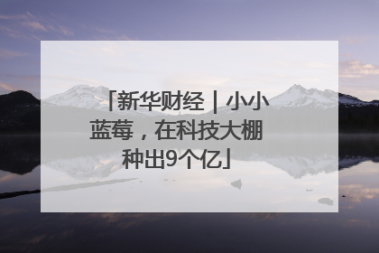 新华财经｜小小蓝莓，在科技大棚种出9个亿