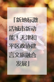 新地标激活城市新动能！天津和平区政协建言文旅融合发展