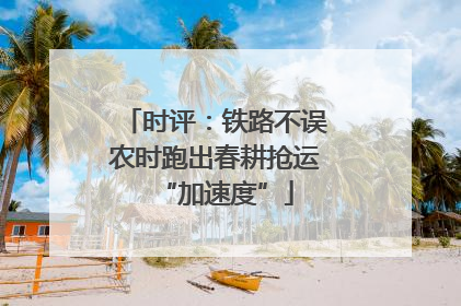 时评：铁路不误农时跑出春耕抢运“加速度”