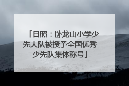 日照：卧龙山小学少先大队被授予全国优秀少先队集体称号