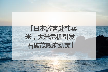 日本游客赴韩买米，大米危机引发石破茂政府动荡