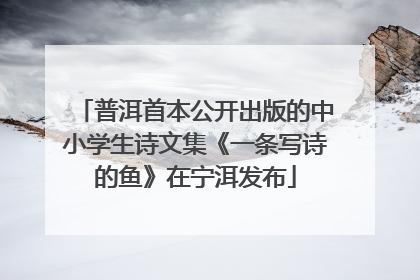 普洱首本公开出版的中小学生诗文集《一条写诗的鱼》在宁洱发布