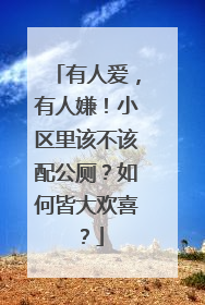 有人爱，有人嫌！小区里该不该配公厕？如何皆大欢喜？