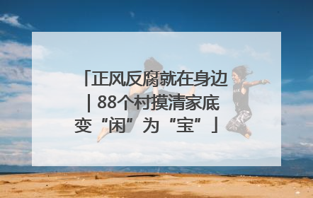 正风反腐就在身边｜88个村摸清家底变“闲”为“宝”